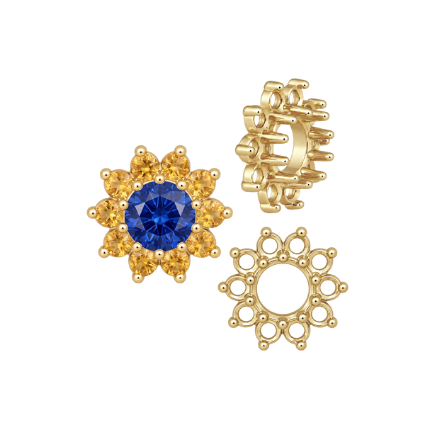 ITI NYC 10 Stone Round Cluster Tops (3.00 mm - 7.00 mm)