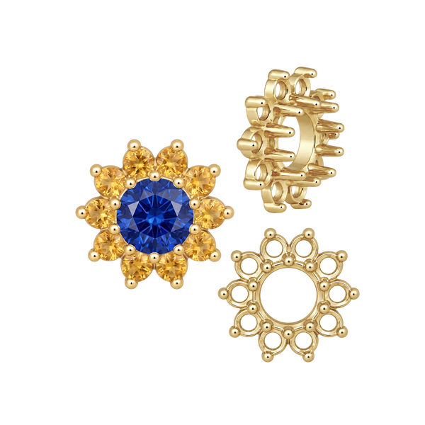 ITI NYC 10 Stone Round Cluster Tops (3.00 mm - 7.00 mm)