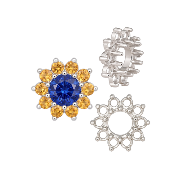 ITI NYC 10 Stone Round Cluster Tops (3.00 mm - 7.00 mm)