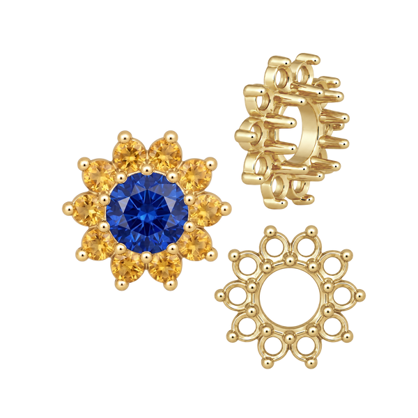 ITI NYC 10 Stone Round Cluster Tops (3.00 mm - 7.00 mm)