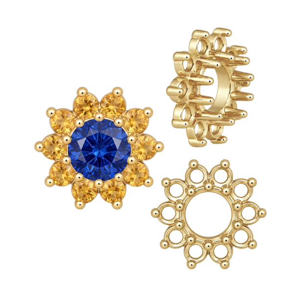 ITI NYC 10 Stone Round Cluster Tops (3.00 mm - 7.00 mm)