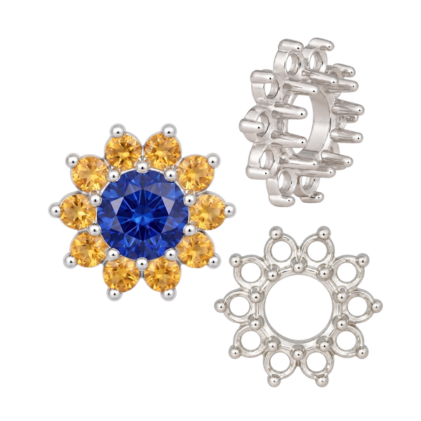ITI NYC 10 Stone Round Cluster Tops (3.00 mm - 7.00 mm)