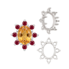 ITI NYC 8 Stone Cluster Pendants (3.00 x 2.00 mm - 14.00 x 12.00 mm)