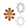 ITI NYC 8 Stone Cluster Pendants (3.00 x 2.00 mm - 14.00 x 12.00 mm)