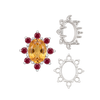 ITI NYC 8 Stone Cluster Pendants (3.00 x 2.00 mm - 14.00 x 12.00 mm)