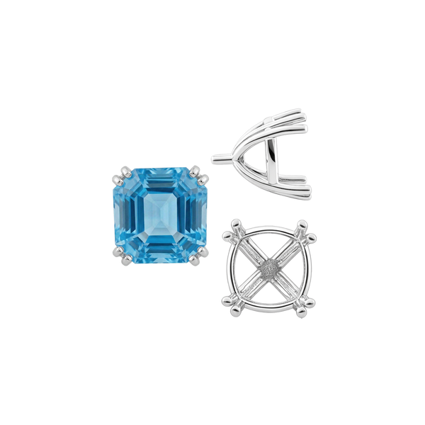ITI NYC Eight Prong Cushion Cut Settings in 14K Gold (4.00 mm - 10.00 mm)