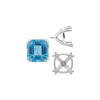 ITI NYC Eight Prong Cushion Cut Settings in Sterling Silver (4.00 mm - 10.00 mm)
