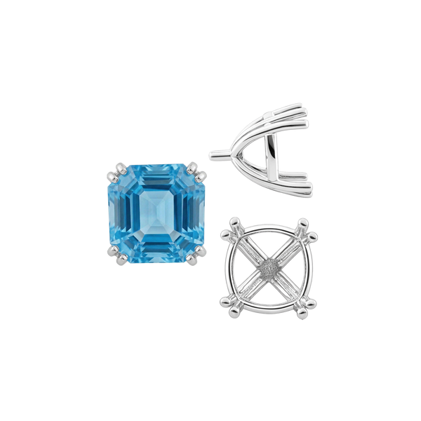 ITI NYC Eight Prong Cushion Cut Settings in 14K Gold (4.00 mm - 10.00 mm)