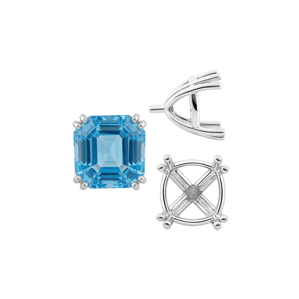 ITI NYC Eight Prong Cushion Cut Settings in 14K Gold (4.00 mm - 10.00 mm)