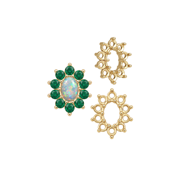 ITI NYC Basket 10 Stone Oval Clusters (5.00 x 3.00 mm - 8.00 x 6.00 mm)