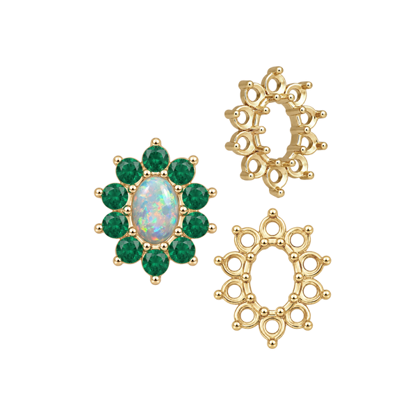 ITI NYC Basket 10 Stone Oval Clusters (5.00 x 3.00 mm - 8.00 x 6.00 mm)