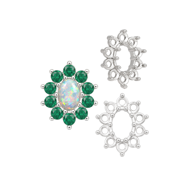 ITI NYC Basket 10 Stone Oval Clusters (5.00 x 3.00 mm - 8.00 x 6.00 mm)