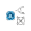 ITI NYC Eight Prong Cushion Cut Settings in Sterling Silver (4.00 mm - 10.00 mm)