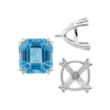 ITI NYC Eight Prong Cushion Cut Settings in Sterling Silver (4.00 mm - 10.00 mm)