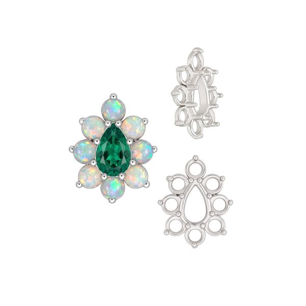 ITI NYC 8 Stone Pear Shape Cluster Tops (5.00 x 3.00 mm - 8.00 x 6.00 mm)