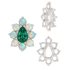 ITI NYC 8 Stone Pear Shape Cluster Tops (5.00 x 3.00 mm - 8.00 x 6.00 mm)