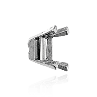 ITI NYC Four Prong Emerald Shape Heavy Solitaire Settings in Sterling Silver (3.50 x 2.60 mm - 16.00 x 13.00 mm)