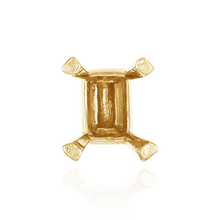 Load image into Gallery viewer, ITI NYC Four Prong Emerald Shape Heavy Solitaire Settings in 18K Gold (4.00 x 3.00 mm - 16.00 x 13.00 mm)
