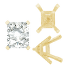 ITI NYC Four Prong Emerald Shape Tapered Solitaire Settings With Peg in 14K Gold (5.00 x 3.00 mm - 11.00 x 9.00 mm)