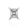 ITI NYC Four Prong Emerald Shape Tapered Solitaire Settings With Peg in Platinum (6.50 x 4.50 mm - 9.00 x 7.00 mm)