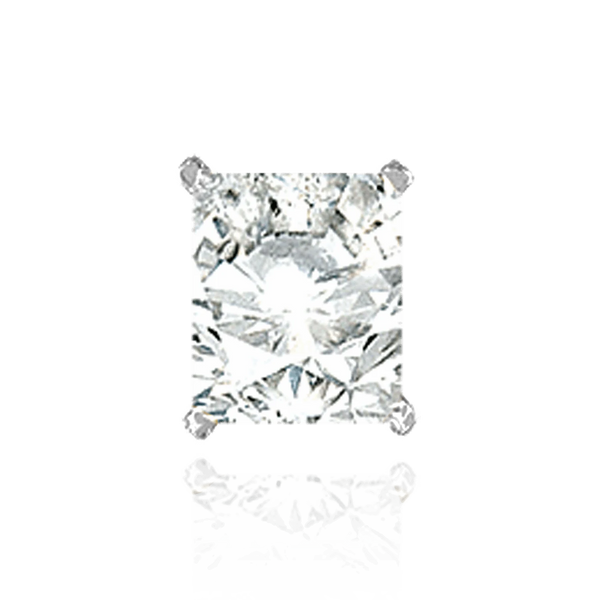 ITI NYC Four Prong Emerald Shape Tapered Solitaire Settings With Peg in Platinum (6.50 x 4.50 mm - 9.00 x 7.00 mm)