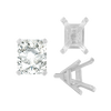 ITI NYC Four Prong Emerald Shape Tapered Solitaire Settings With Peg in Sterling Silver (5.00 x 3.00 mm - 11.00 x 9.00 mm)
