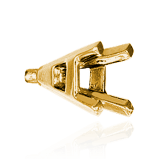 ITI NYC Four Prong Square Solitaire Basket Settings With Peg in 14K Gold (3.00 mm - 10.00 mm)