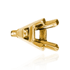ITI NYC Four Prong Square Solitaire Basket Settings With Peg in 18K Gold (3.00 mm - 8.00 mm)