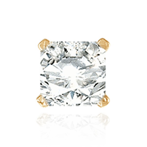 ITI NYC Four Prong Square Solitaire Basket Settings With Peg in 18K Gold (3.00 mm - 8.00 mm)