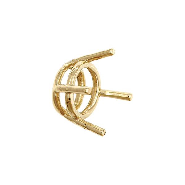 ITI NYC Four Prong Round Heavy Wire Basket Settings in 14K Gold (1.30 mm - 25.00 mm)