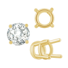 ITI NYC Four Prong Heavy High Setting in 14K Gold (4.00 mm - 9.00 mm)