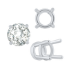 ITI NYC Four Prong Heavy High Setting in Sterling Silver (4.50 mm - 9.00 mm)