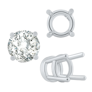 ITI NYC Four Prong Heavy High Setting in Sterling Silver (4.50 mm - 9.00 mm)