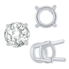ITI NYC Four Prong Heavy High Setting in Sterling Silver (4.50 mm - 9.00 mm)