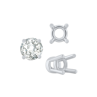 ITI NYC Four Prong Heavy High Setting in Sterling Silver (4.50 mm - 9.00 mm)