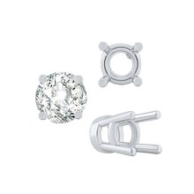 Load image into Gallery viewer, ITI NYC Four Prong Heavy High Setting in Sterling Silver (4.50 mm - 9.00 mm)
