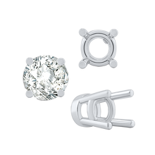 Load image into Gallery viewer, ITI NYC Four Prong Heavy High Setting in Sterling Silver (4.50 mm - 9.00 mm)
