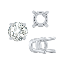 Load image into Gallery viewer, ITI NYC Four Prong Heavy High Setting in Sterling Silver (4.50 mm - 9.00 mm)
