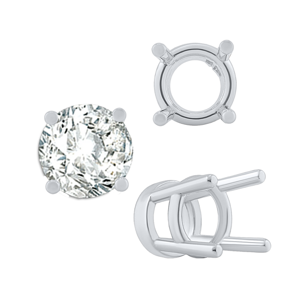 ITI NYC Four Prong Heavy High Setting in 14K Gold (4.00 mm - 9.00 mm)