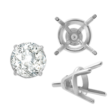 Load image into Gallery viewer, ITI NYC Four Prong Round Tapered Wire Basket Settings With Peg in 18K Gold (4.00 mm - 9.25 mm)
