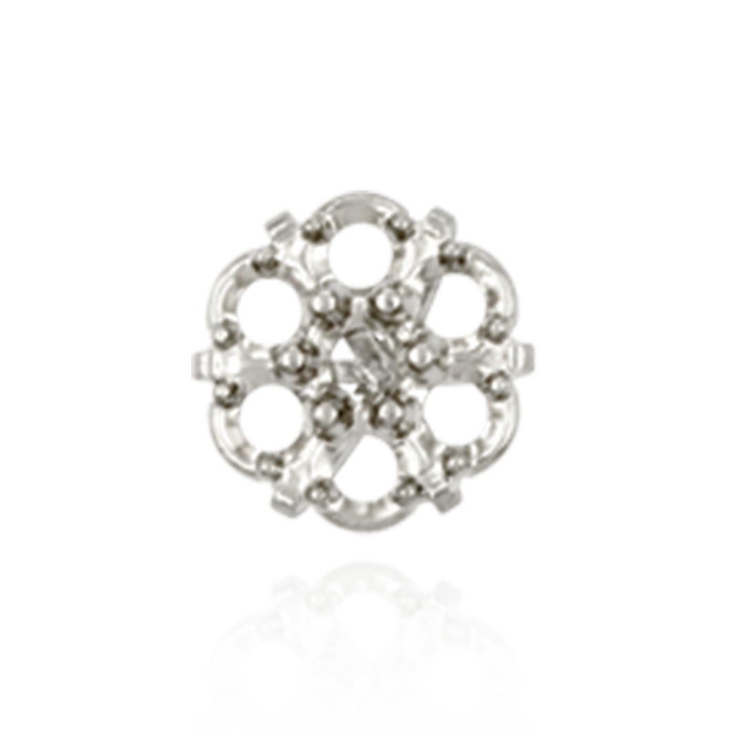 Seven Stone Cluster on Six Prong Tiffany Settings with Peg (7 x 1.00 mm - 7 x 3.40 mm)