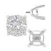 ITI NYC Four Prong Cushion Cut Solitaire Settings With Peg in 14K Gold (3.50 mm - 10.00 mm)
