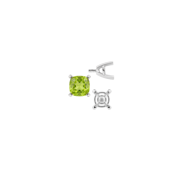 ITI NYC Four Prong Cushion Cut Solitaire Settings With Peg in 14K Gold (3.50 mm - 10.00 mm)