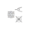 ITI NYC Four Prong Cushion Cut Solitaire Settings With Peg in 14K Gold (3.50 mm - 10.00 mm)