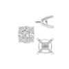 ITI NYC Four Prong Cushion Cut Solitaire Settings With Peg in 14K Gold (3.50 mm - 10.00 mm)