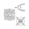 ITI NYC Four Prong Cushion Cut Solitaire Settings With Peg in 14K Gold (3.50 mm - 10.00 mm)