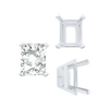 ITI NYC Four Prong Casted Emerald Tiffany Settings in Sterling Silver (7.00 x 5.25 mm - 12.00 x 10.00 mm)