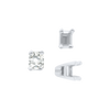 ITI NYC Four Prong Casted Emerald Tiffany Settings in Sterling Silver (3.50 x 2.50 mm - 12.00 x 10.00 mm)
