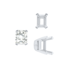 Load image into Gallery viewer, ITI NYC Four Prong Casted Emerald Tiffany Settings in 14K Gold (3.50 x 2.50 mm - 12.00 x 10.00 mm)
