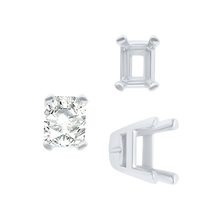 Load image into Gallery viewer, ITI NYC Four Prong Casted Emerald Tiffany Settings in 14K Gold (3.50 x 2.50 mm - 12.00 x 10.00 mm)
